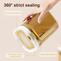 Contenedor De Almacenamiento De Alimentos Airtight Con Cuchara 800/1300/1800ml Jars De Cocina Para Harina Azúcar Café BPA-Free Pila Superior Fácil De Limpiar - details 3