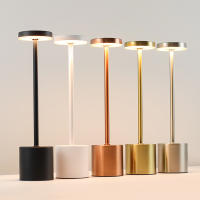 Lámpara De Mesa LED Recargable Toque Metálica Con Ambiente Multicolor Luz Nocturna Creativa Para Decoración Al Aire Libre Y Dormitorio - details 0