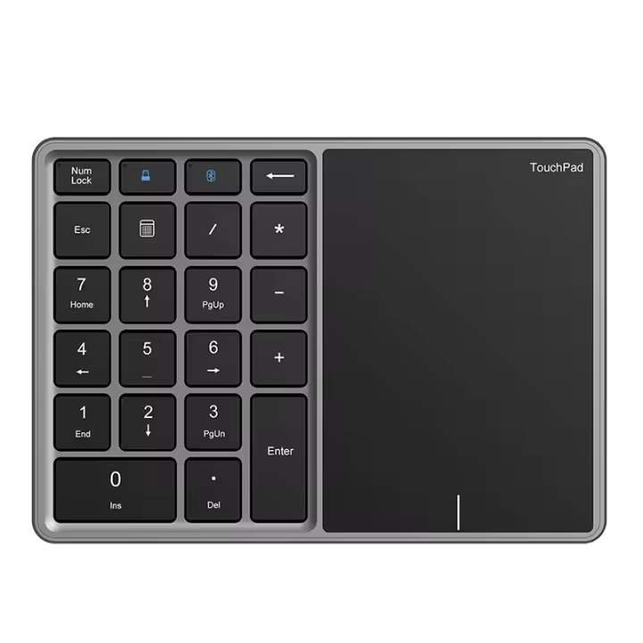 Teclado Numérico Inalámbrico USB+Bluetooth Con Touchpad Para Mac OS Windows IOS 22 Teclas Compatible Con Digital Keyboard - 1