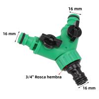 Conector De Rama De Jardín 2 En 1 Adaptador De Tubo De Agua Válvula Tridimensional De Plástico Con Interruptor Divisor De Camión - details 3