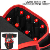 Bolsa De Cinturón Para Herramientas Impermeable Con Múltiples Bolsillos Organizador De Hardware Para Eléctricos Y Carpinteros - details 1
