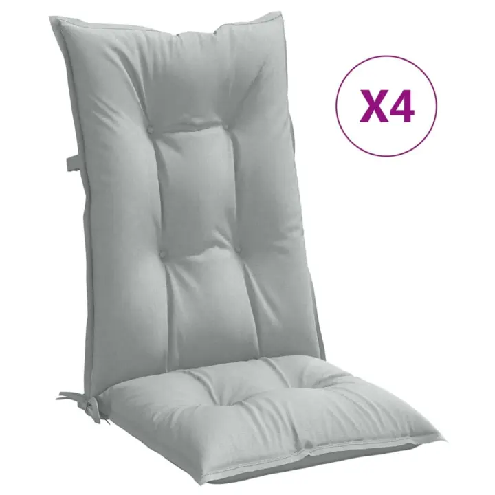 Fundas para Silla respaldo High 4 UDS Canvas gris Claro melange - 1