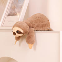 Almohada De Peluche Suave De 45-70cm En Forma De Animal Lười Gato Zorro Cocodrilo Regalo De Cumpleaños Para Niño Y Niña Rellena Con Poliéster - details 13