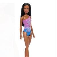 MATTEL - Barbie - Muñeca de playa - Barbie traje de baño rosa y morado - Regalo Original - Edad recomendada mayores de 3 años - details 0