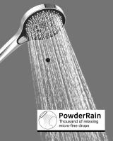 Ducha de alta presión, Ducha Grande (diámetro 130mm), Ducha de mano con 3 Modos de Chorro, Ducha con flexo de 1,5 M - details 2
