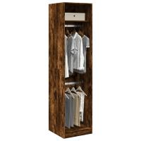 vidaXL Armario de madera de ingeniería 50x50x200 cm en color Roble ahumado/Roble Sonoma/Roble artisan y más | almacenamiento funcional diseño moderno para baño dormitorio sala - details 0