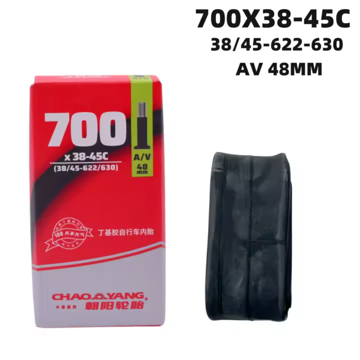 Tubo Interno De Bicicleta De Carretera CHAOYANG Para Gravel 700X38-45C Con Válvula AV FV Longitud 48MM Material De Goma - 1