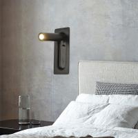 Lámpara De Pared Moderna Y Sencilla Para Habitación De Hotel Dormitorio Estudio Lectura Protección Ocular Rotativa LED Metal Negro Y Blanco - details 1