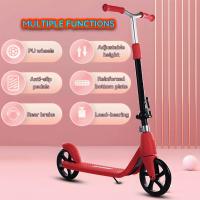 Patinete para adultos, ruedas de PU acolchadas con freno trasero, pedal de 120 mm equipado con reposapiés de 300 libras, patinete con reposapiés que absorbe los golpes para niños de 5 a 7 años - details 3