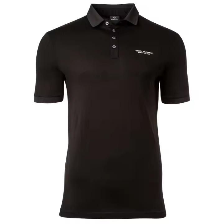 A|X ARMANI EXCHANGE Camisa de Polo para Hombre - Letra, Ajuste fino, Algodón Stretch - 1
