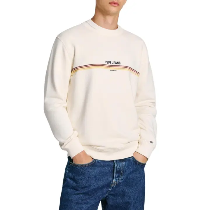 Pepe Jeans Sudadera Sander 803OFF WHITE Bolanco Roto - 1