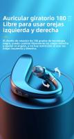 Auriculares Bluetooth Inalámbricos Mono Oreja Con Vida De Batería Ultra Larga Para Negocios Y Móviles Control De Volumen Botón De Vocalismo Dinámico Material PVC ABS Plástico - details 4