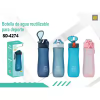 Botella de agua portátil deportiva 600ML a prueba de fugas,ideal para gimnasio,Fitness,al aire libre. - details 0
