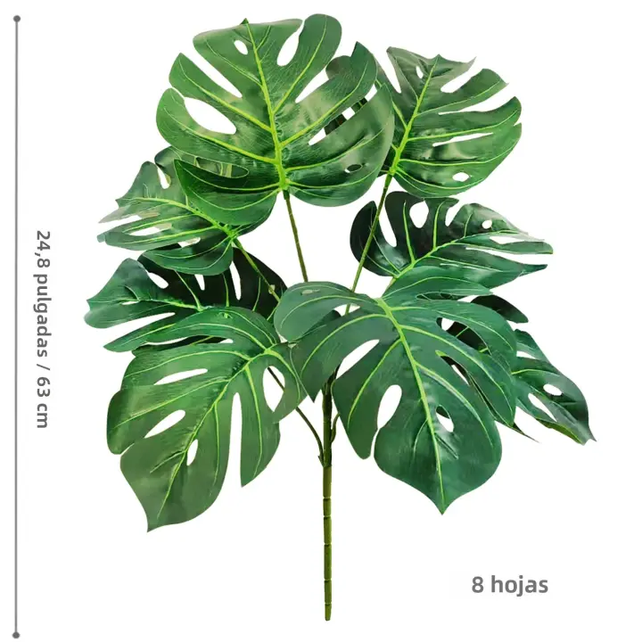 Artificial Monstera De 60-110cm Planta De Plástico Falsa Para Decoración De Casa Y Oficina En Maceta Ornamental Festiva - 1