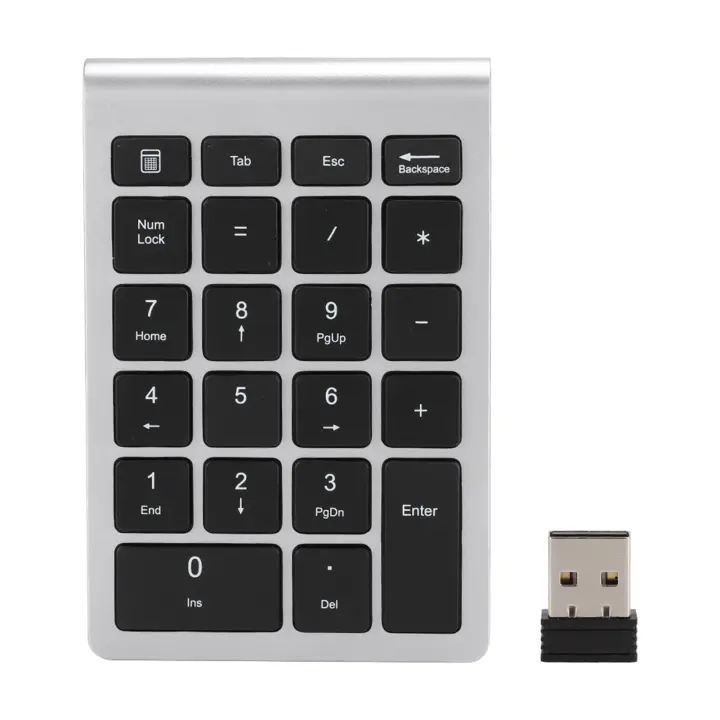 Teclado Numérico RF304 22 Teclas Mini Teclado Inalámbrico USB 2.4G Con Receptor Para Laptop ABS Capacidad De Teclas 3 Millones - 1