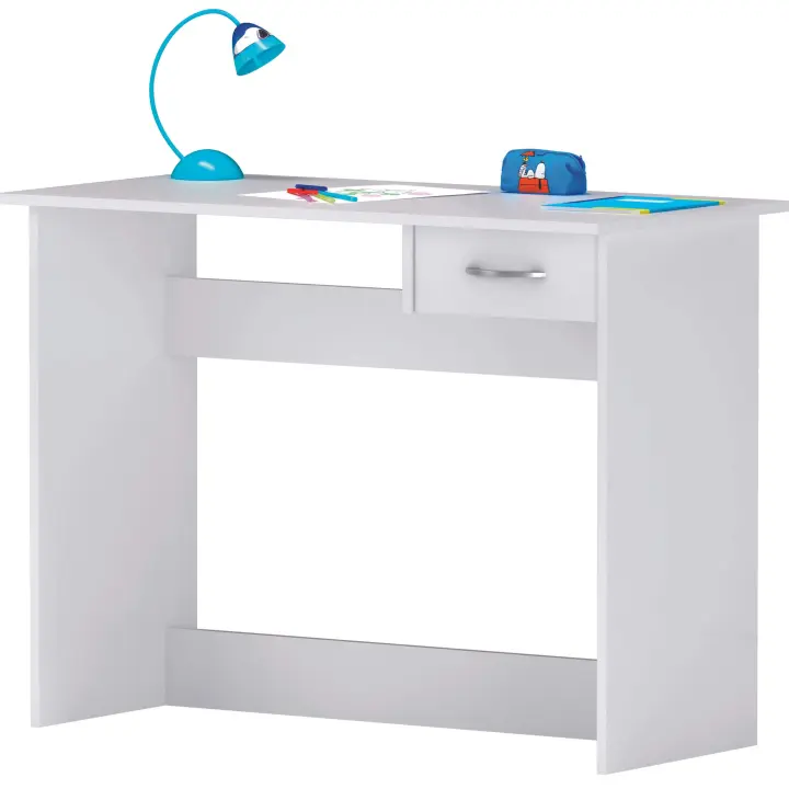 Escritorio Juvenil Dormitorio Estudio Color Blanco 101x77x50 cm - 1
