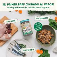 3X 400g WILD BALANCE LATA DE PESCADO Y PAVO CON VERDURAS FRESCAS PARA PERROS 400gr - details 1
