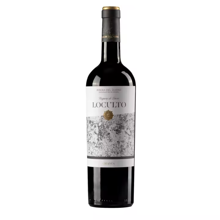 ARTE SABOR Botella de vino Loculto Crianza. Ribera del Duero, crianza 12 meses en barrica de roble. Vendimia del 2020. 75cl. con 14,5% vol.Caja Regalo Premium 7x7x32 Cm. - 1