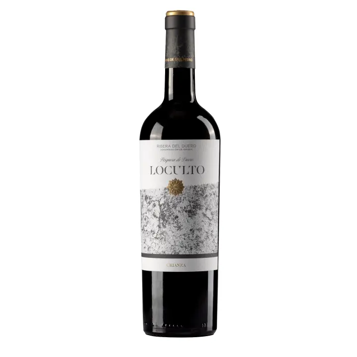 ARTE SABOR Botella de vino Loculto Crianza. Ribera del Duero, crianza 12 meses en barrica de roble. Vendimia del 2020. 75cl. con 14,5% vol.Caja Regalo Premium 7x7x32 Cm. - 1
