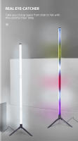 Lámpara De Piso LED RGB Con Control Remoto Y APP Sync Con Música Iluminación De Ambiente Inteligente Para Dormitorio Y Sala De Estar Moderna Y Ecológica - details 1