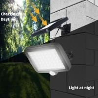 Lámpara solar LED de pared con sensor de Movimiento para Jardín-56 LED - 12 W-Resistant to Agua-Color Negro - details 2