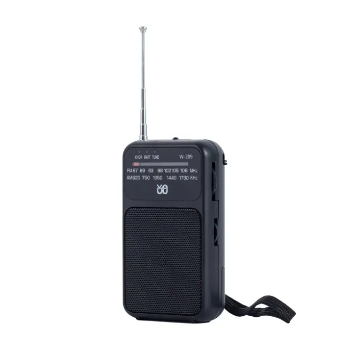 J-555 Am/FM Radio Portatil Pequeña Recargable, Carga USB-C, Radios Pequeña Pilas, con Toma de Auriculares, Transistor Radio de Bolsillo con Clip y cordón para Correr, Acampar. (Azul) - 1