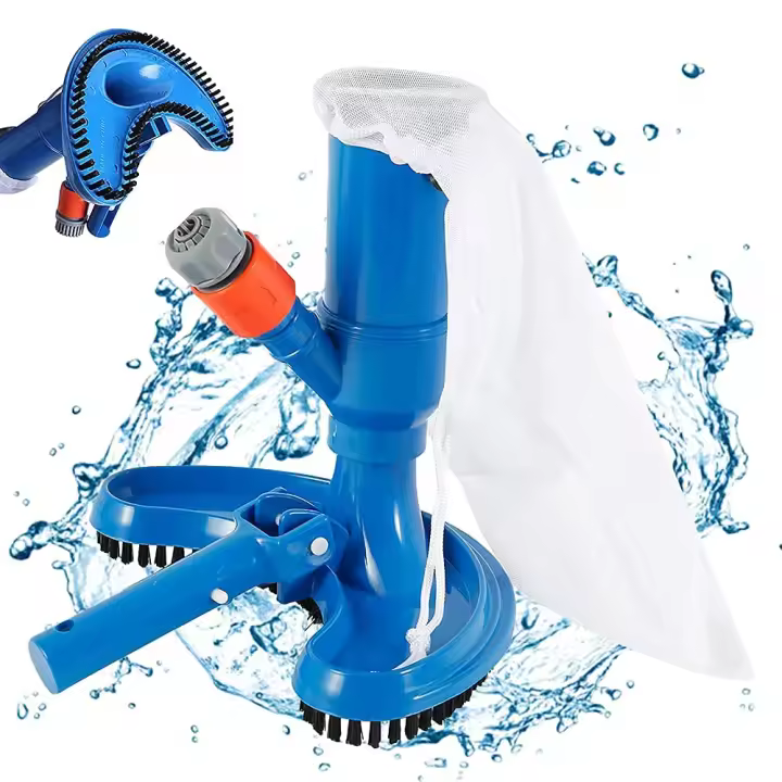 Mini aspiradora de chorro para piscina con punta de limpieza rápida, limpiador de piscina con cepillo/conector de manguera rápida (manguera no incluida), aspiradora de spa/estanque/piscina - 1