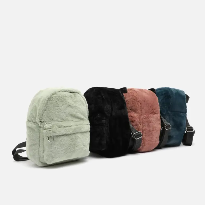 Misako Furry mochila efecto pelo Mochila - 1