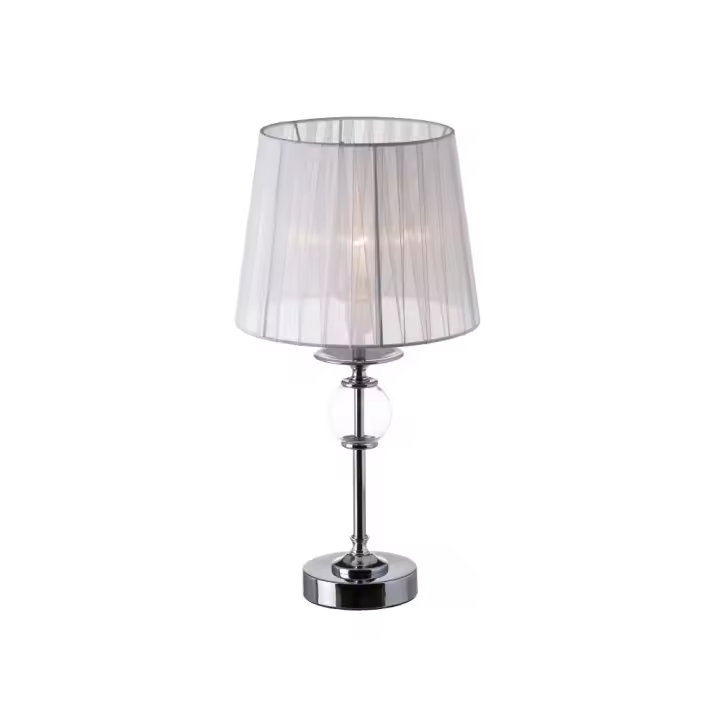 Lámpara de mesita de noche blanca de metal moderna para dormitorio Fantasy-DAMDAM GO - 1