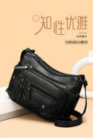 Bolso de hombre para Mujer, de Piel sintética, con textura de gran capacidad, moda, sencillo, para Madres de Mediana Edad. - details 0