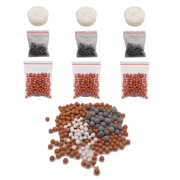 CALA VERDE - Filtros de ducha, bolas minerales, 9 Packs Iones Negativos de Bolas de Mineral, filtro iónico para cabezal de ducha, recambio reemplazo de piedras bioactivas - 1