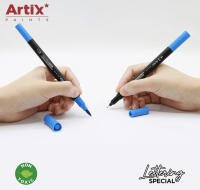 ARTIX Rotuladores Lettering, 24 Colores Surtidos, Brush Pens Punta Fina, Pincel Doble Punta, Marcadores Acuarelables, Especial para Lettering, Graffiti, Caligrafía, Dibujo, para Niños y Adultos (24） - details 2