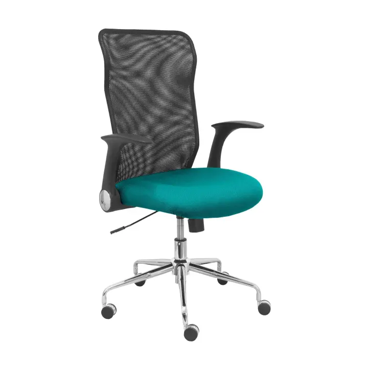 Piqueras Y Crespo Silla Minaya Ergonómica Respaldo Malla Negro Asiento Bali Turquesa - 1