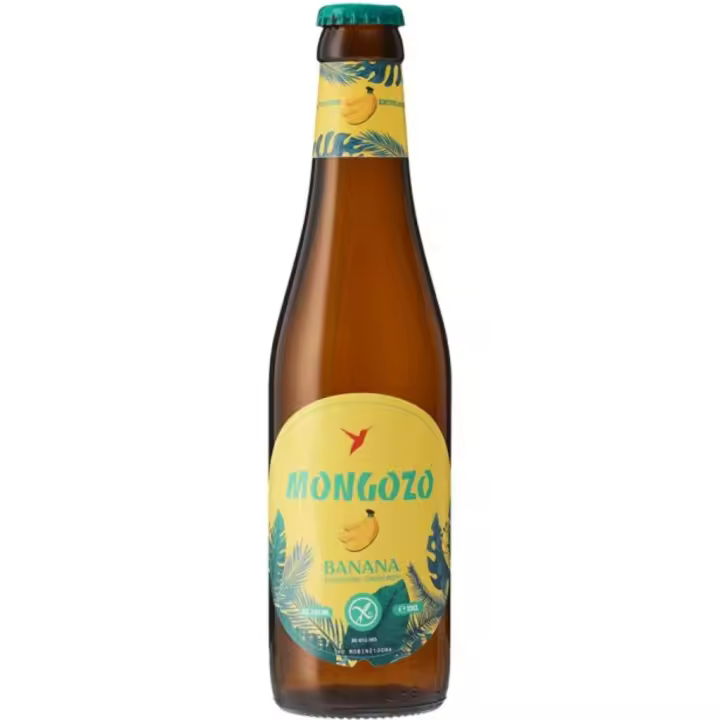 6 uds x Mongozo Platano 33Cl cerveza Belga sin gluten con plátano - 1