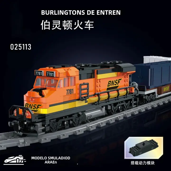 Set De Juguetes Educativos Creator Expert City Series Burlingtonn Modelo De Tren Control Remoto Bloques De Construcción Para Niños - 1