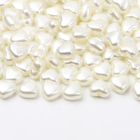 50-100pcs De 8/10mm Cuentas De Forma Corazón ABS Imitación Perla Para Fabricación De Pulseras Collares Joyería Hecha a Mano Accesorios - details 4