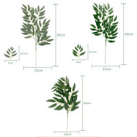 10pc Plantas Artificiales De Sauce Verde Hojas De Eucalipto Falsas Ramas De Flores Para Decoración De Hogar Y Bodas - details 0