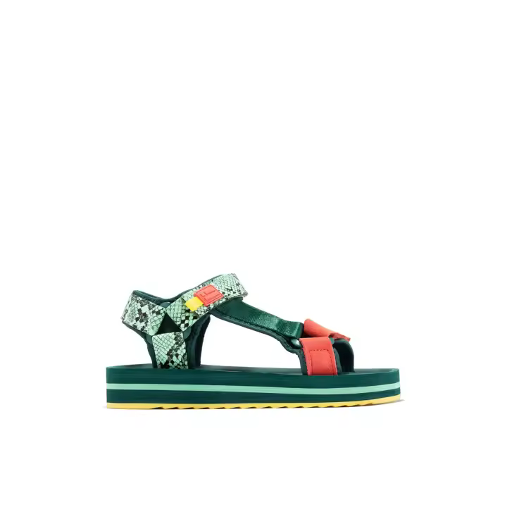 D.Franklin Sandalias Mujer Forest High Franjas   - Sandalias deportivas planas cómodas para verano - 1
