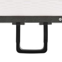 vidaXL Mesa de jardín plegable con 2 bancos acero y HDPE blanco 180 cm - details 6