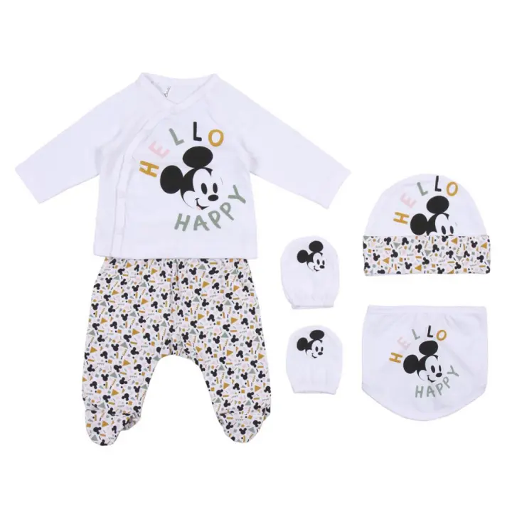 Set Completo Bebé Mickey Mouse 73346 Blanco | Producto Oficial - 1
