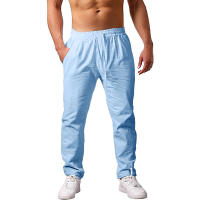 Nuevos Pantalones Largos Para Hombre Ligeros Y Transpirables Para Verano Estilo Casual Algodón Malla Ajuste Suave Ropa De Calle Fitness - details 5