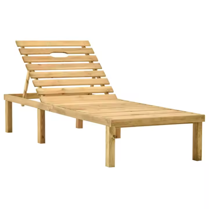 Tumbona de Madera de Pino Impregnada - Terraza y Jardín - 1