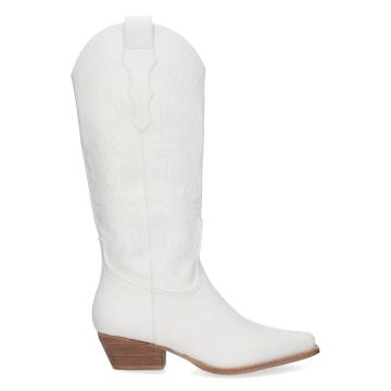 Botas Vaqueras Para Mujer Con Bordados - Puntera Redonda, Cremallera Lateral, Cómodas
