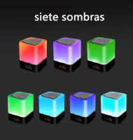 Altavoz Bluetooth con luz nocturna, altavoz despertador inalámbrico USB, con luces de colores, ajustable en tres niveles, admite llamadas manos libres Bluetooth, batería incorporada de 1200 mah - details 0