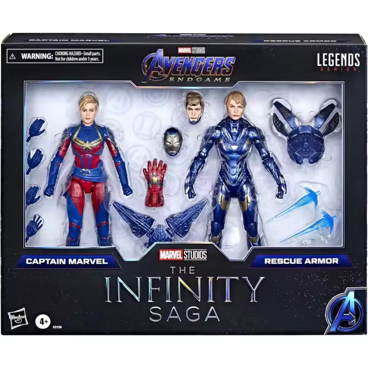 Blister 2 figuras Captain Marvel & Rescue Armor The Infinity Saga Endgame Los Vengadores Avengers Marvel 15cmFigura  Coleccionable - Idea de Regalo- Mercancia Oficial - Juguetes para Niños y Adultos - Movies Fans - Muñeco para Coleccionistas y Exposición - 1