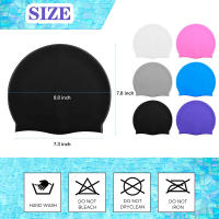 Gorro De Natación De Silicona Para Mujeres Y Hombres Impermeable Con Protección De Oídos Gran Tamaño Gorro De Buceo Elástico Para Piscina - details 4