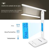 Lámpara De Escritorio LAOPAO 10W QI Carga Inalámbrica Con Calendario Alarma De Temperatura Y Luz De Escritorio Protección Ocular Para Negocios Y Estudio - details 12