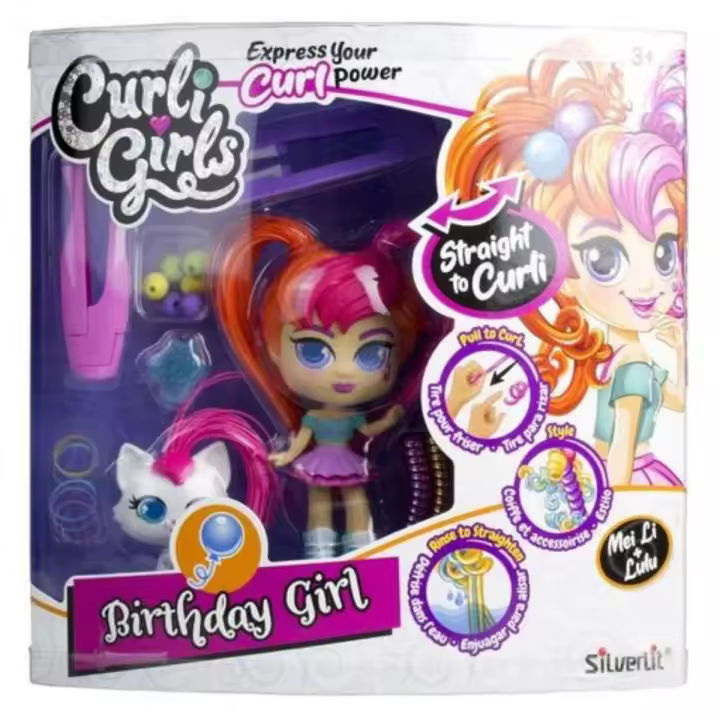 Muñeca CURLI GIRLS - Muñeca Meili & Lulu - Mini muñeca con perro - Coleccionable - BIZAK - Mayores de 3 años - 1