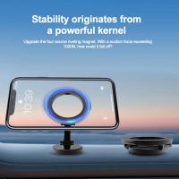 Soporte De Teléfono Móvil Magnético Fuerte Para Coche Universal 360° Giratorio Ajustable Con Pegatina Para Espalda Compatible Con iPhone 15 Samsung Xiaomi - details 1