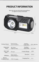 Mini Linterna Frontal LED Super Brillante Recargable USB C Portátil Para Camping Y Pesca Luz De Cabecera Inducción IPX4 Impermeable - details 17